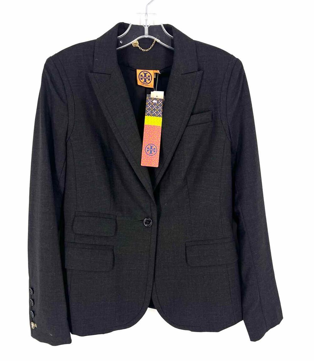 Tory Burch Size 4 Charcoal Variegated NEW Designer Blazer